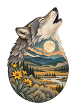 Load image into Gallery viewer, Lamar Valley Wolf M100 original magnet artwork