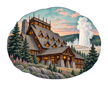 Load image into Gallery viewer, Old Faithful Inn M104 original magnet artwork