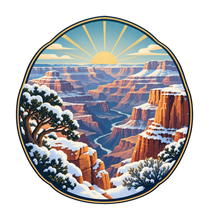 Load image into Gallery viewer, Canyon Snowfall M120 original magnet artwork