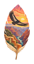 Load image into Gallery viewer, Sunrise Condor Feather M122 original magnet artwork