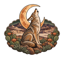 Load image into Gallery viewer, Desert Coyote Moon M139 original magnet artwork
