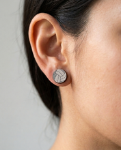 Load image into Gallery viewer, Volleyball Stud Earrings #3095 shown on model