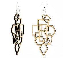 Load image into Gallery viewer, Diamond and Square Earrings # 1009