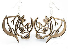Load image into Gallery viewer, Rhino Profile Earrings # 1012