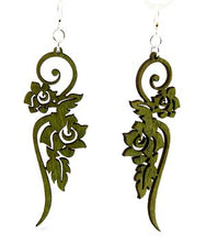 Load image into Gallery viewer, Long Flower Earrings # 1015