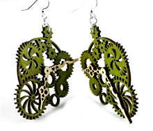 Load image into Gallery viewer, Gear Clock Earrings # 1019