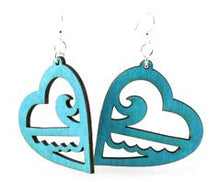 Load image into Gallery viewer, Ocean Heart Earrings # 1083