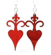 Load image into Gallery viewer, Rooted Fleur de Lis Earrings # 1163