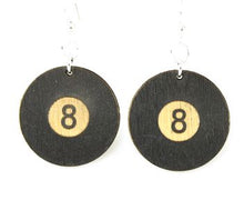Load image into Gallery viewer, 8 Ball Earrings # 1181
