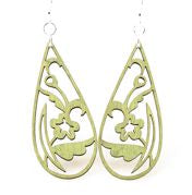 Load image into Gallery viewer, Floral Tear Drop Earrings # 1243