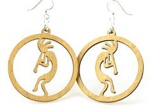 Load image into Gallery viewer, Kokopelli in a Circle Earrings # 1267