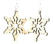 Load image into Gallery viewer, Cloudy Snowflake Earrings # 1283