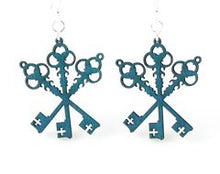 Load image into Gallery viewer, Tri Key Earrings # 1298