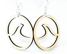 Load image into Gallery viewer, Wave in Circle Earrings # 1314