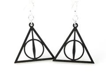 Load image into Gallery viewer, Line Circle Triangle Earrings # 1359