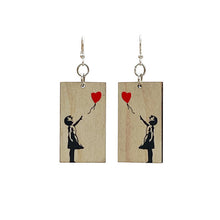 Load image into Gallery viewer, Banksy Floating Away Earrings #1511