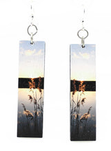 Load image into Gallery viewer, Reflection mirrored abstract earrings, eco-friendly laser-cut jewelry made in USA