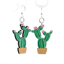 Load image into Gallery viewer, Flowering Cactus Earrings #1575