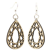Load image into Gallery viewer, Tear Drop Wood Earrings #1605