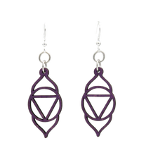 Load image into Gallery viewer, Ajna Chakra Wood Earrings #1631