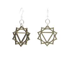 Load image into Gallery viewer, Manipura Chakra Wood Earrings #1634