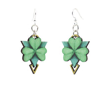 Load image into Gallery viewer, Geometric Shamrock Earrings #1643