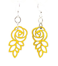 Load image into Gallery viewer, Leafed Blossom Rose Earrings #175