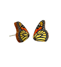Load image into Gallery viewer, Monarch Butterfly Stud Earrings #3084