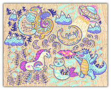Load image into Gallery viewer, Unicorns, Dragons, and Aliens Puzzle