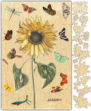 Load image into Gallery viewer, Whimsical Sunflower & Butterfly Puzzle