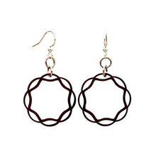 Load image into Gallery viewer, Wavy Circle Earrings # T058