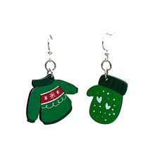 Load image into Gallery viewer, Christmas Sweater and Mittens Earrings #T063