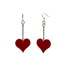 Load image into Gallery viewer, Simple Dangle Heart Earrings #1399