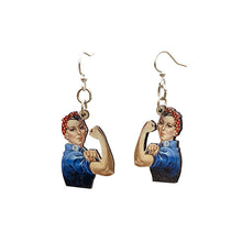 Load image into Gallery viewer, Rosie the Riveter Earrings #1678