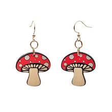 Load image into Gallery viewer, Mushroom Earrings #1289