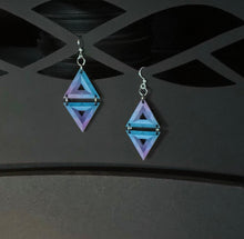 Load image into Gallery viewer, 3D Triangles Earrings #1583
