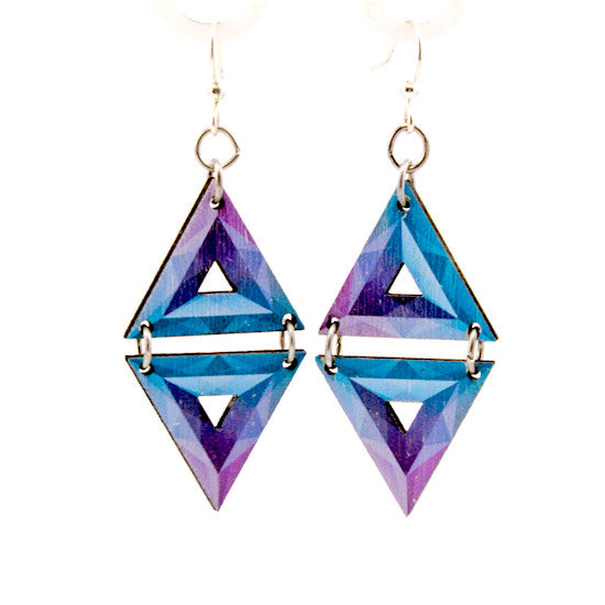 3D Triangles Earrings #1583