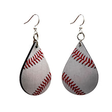 Load image into Gallery viewer, Baseball Tear Drops Earrings #1735
