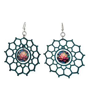 Centered Lotus Earrings #1766