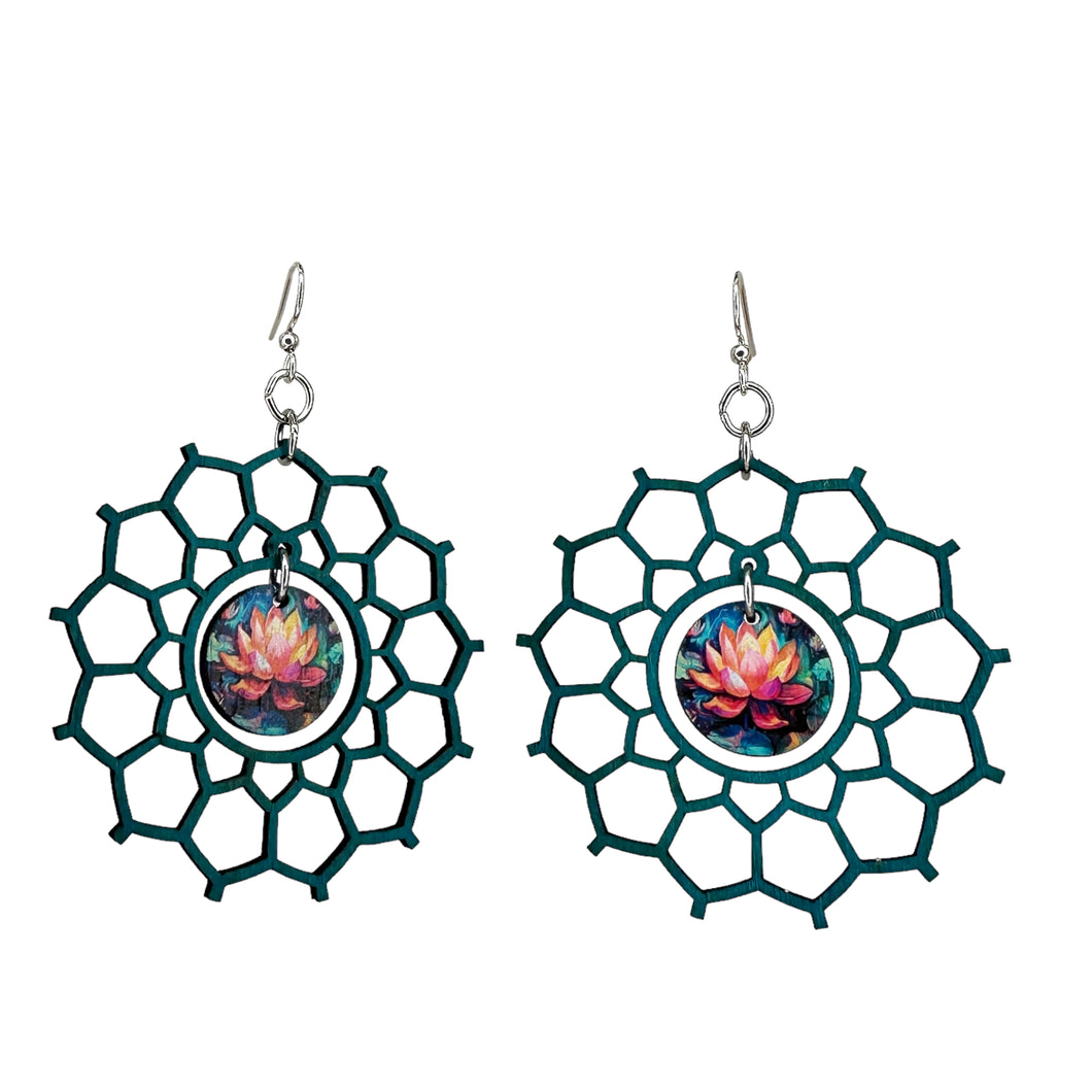 Centered Lotus Earrings #1766