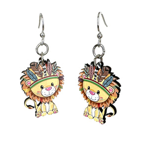 Little Wild Lion Earrings #1785