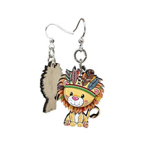 Load image into Gallery viewer, Little Wild Lion Earrings #1785
