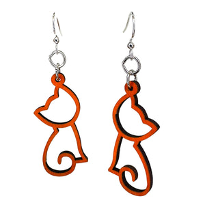 Kitten Outline Earrings #1807