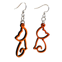 Load image into Gallery viewer, Kitten Outline Earrings #1807
