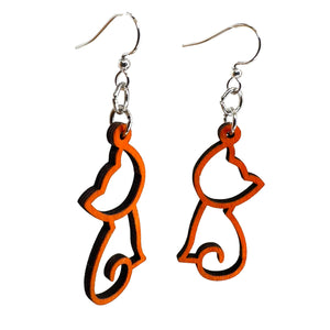 Kitten Outline Earrings #1807