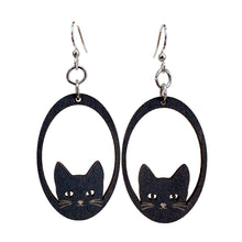 Load image into Gallery viewer, Sneaky Cat Earrings #1808
