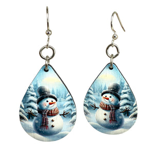 Jolly Snowman Earrings #1828