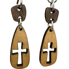 Load image into Gallery viewer, Heritage Wooden Cross Earrings #1830
