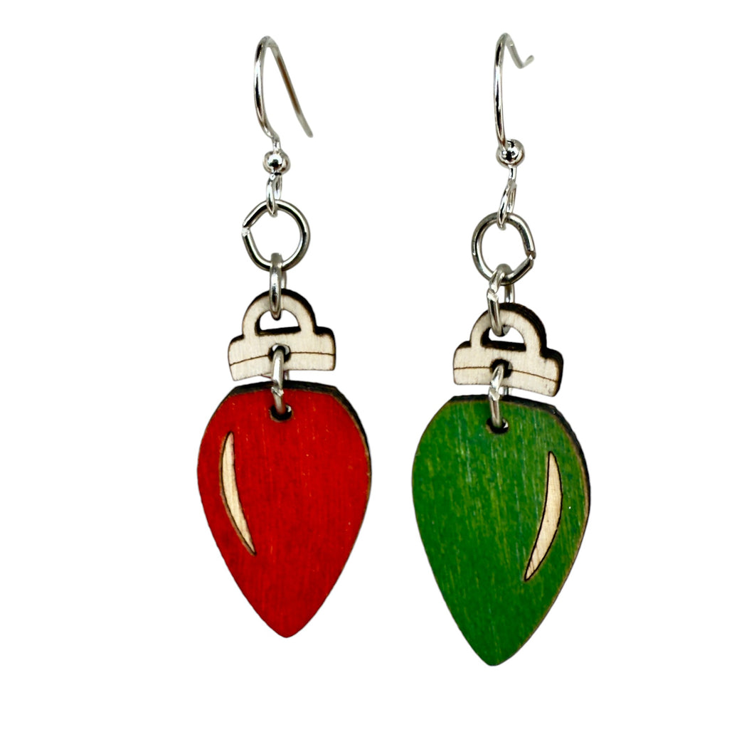 Christmas Light Bulb Earrings #1832