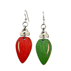 Christmas Light Bulb Earrings #1832